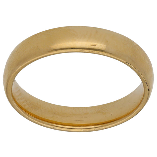 9ct Gold Plain Wedding Ring Size L