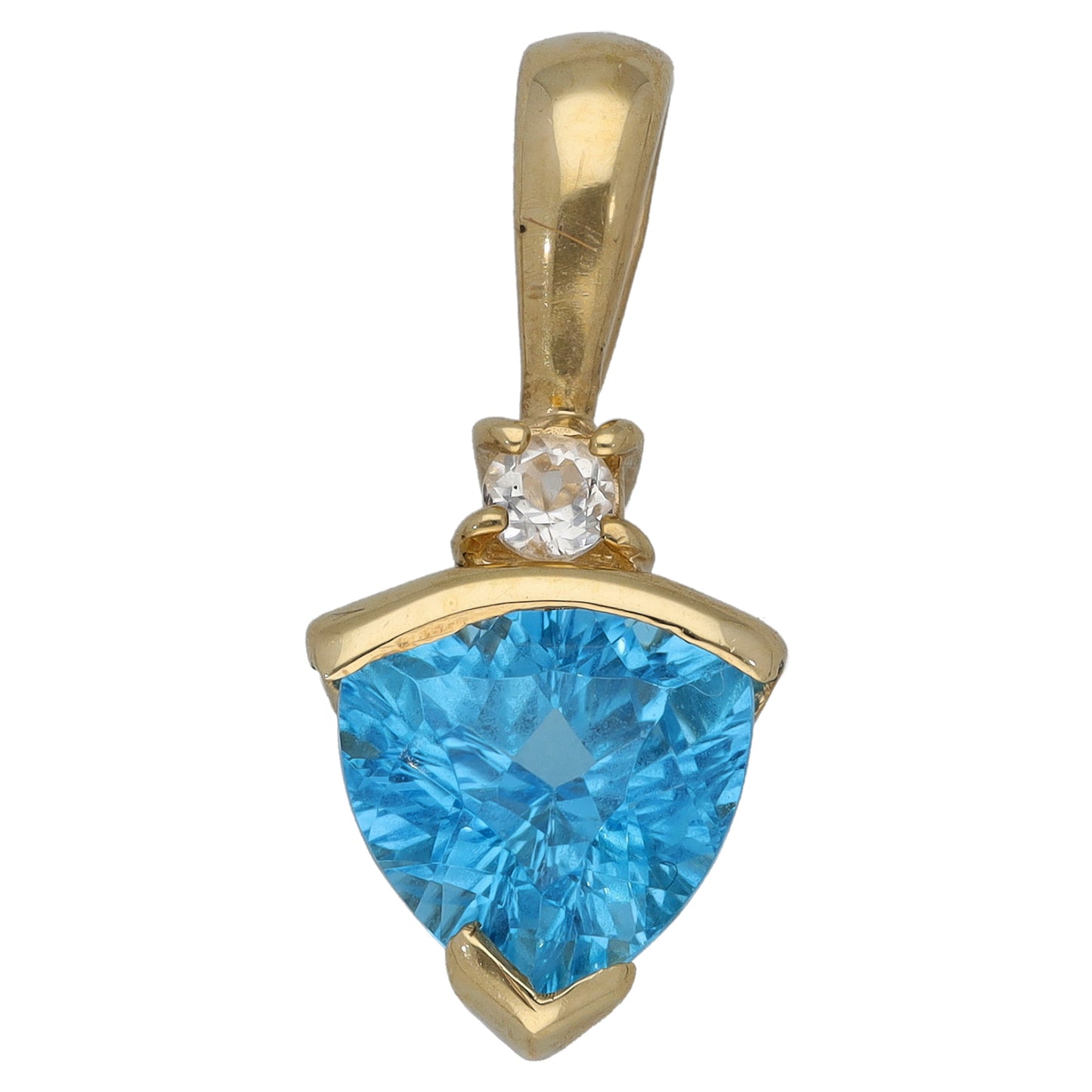 9ct Gold Topaz & Cubic Zirconia Dress/Cocktail Pendant