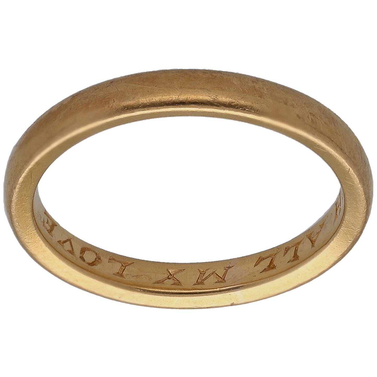 22ct Gold Plain Wedding Ring Size L