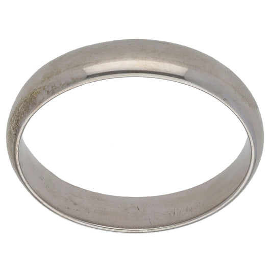 9ct White Gold Plain Wedding Ring Size T