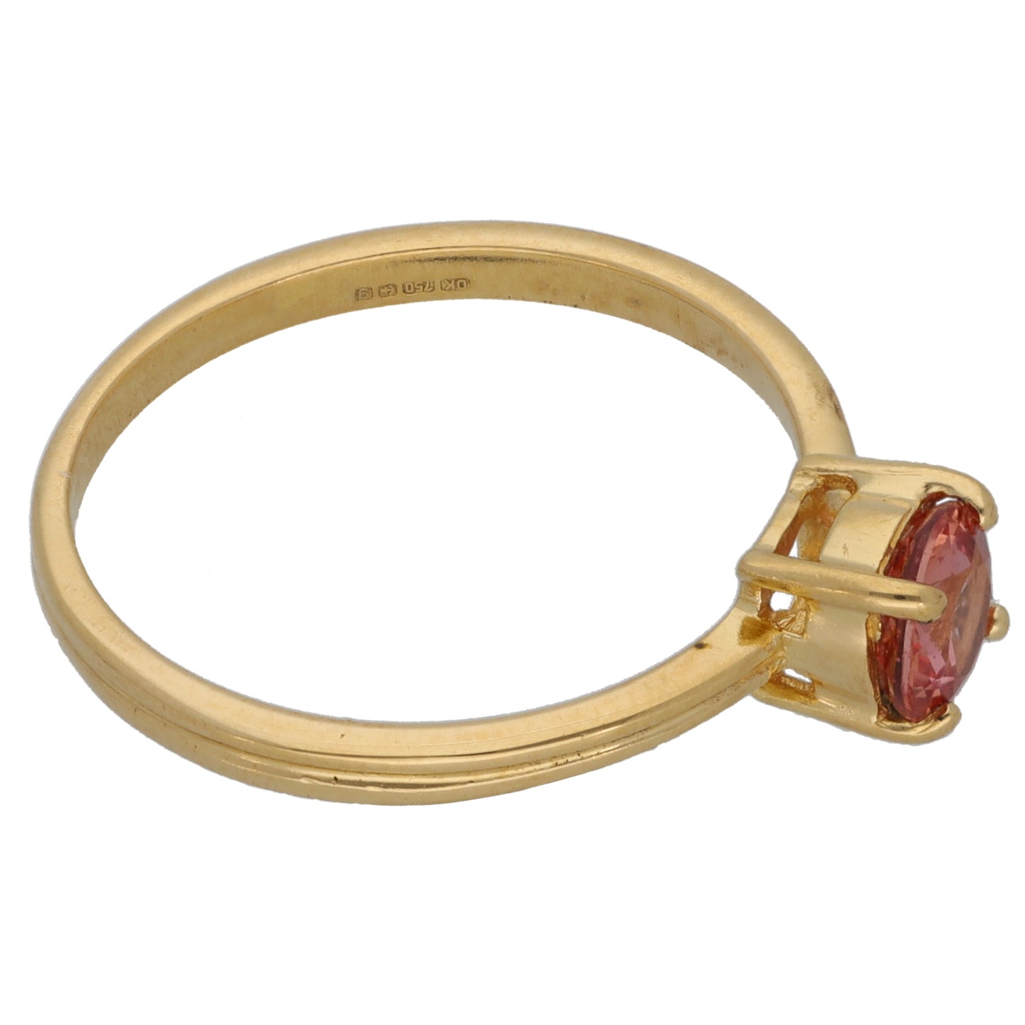 18ct Gold Sapphire Single Stone Ring Size N