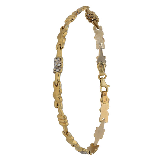 9ct Gold Cubic Zirconia Alternative Bracelet