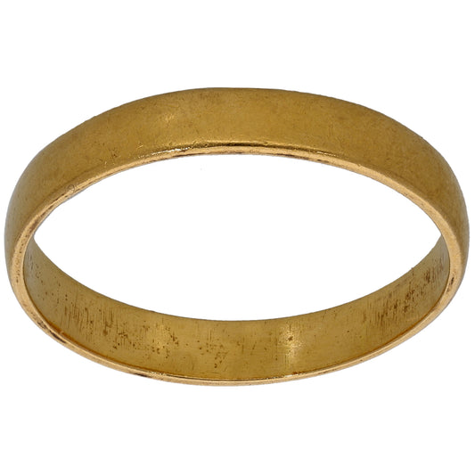 22ct Gold Plain Wedding Ring Size U