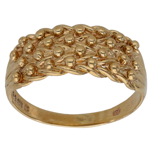 9ct Gold Keeper Ring Size Q