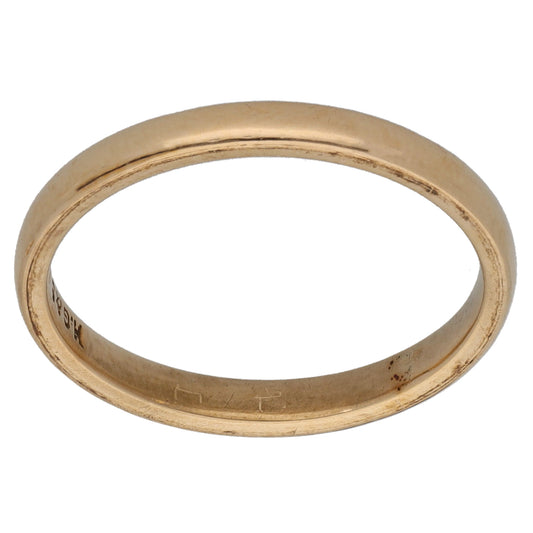 9ct Gold Plain Wedding Ring Size K