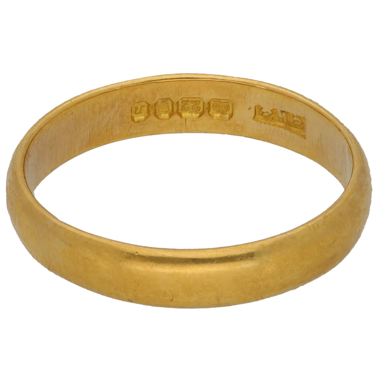 22ct Gold Plain Wedding Ring Size T