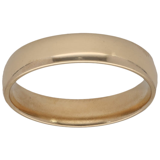 9ct Gold Plain Wedding Ring Size O