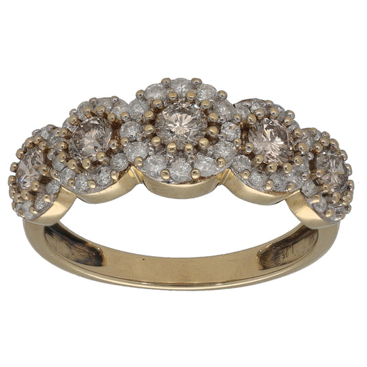 9ct Gold 1.25ct Diamond Alternative Ring Size P