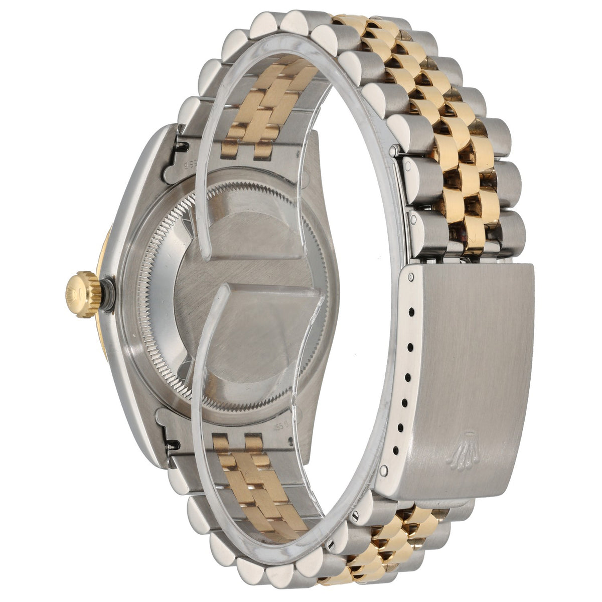 Rolex Datejust 16233, in bi-colour stainless steel and gold case and bracelet, rear angle image