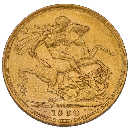 22ct Gold Queen Victoria Full Sovereign Coin 1899