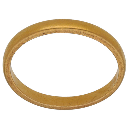22ct Gold Plain Wedding Ring Size M