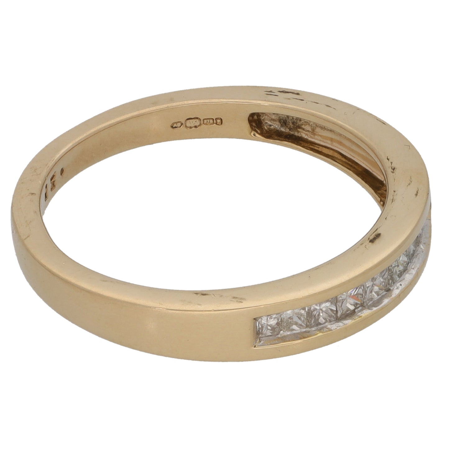 9ct Gold 0.25ct Diamond Half Eternity Ring Size N