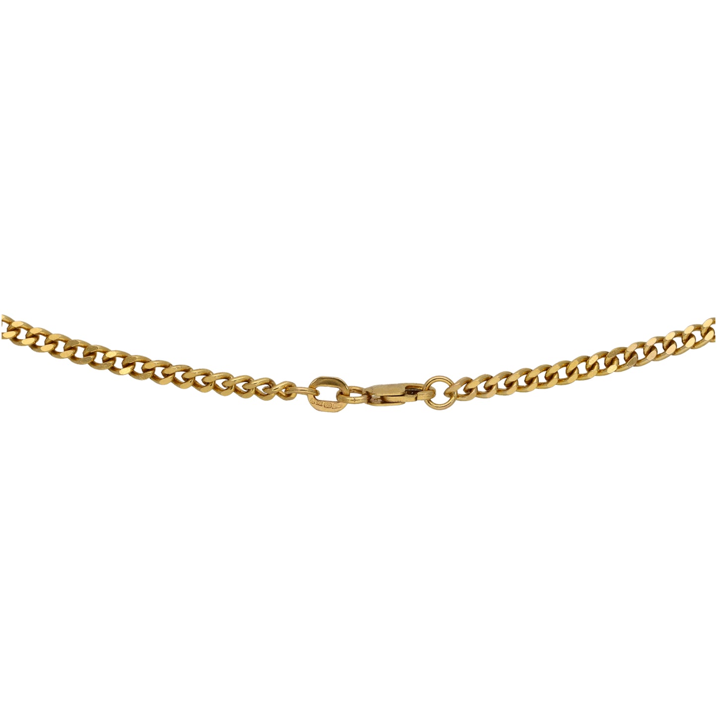 9ct Gold Curb Chain 18"