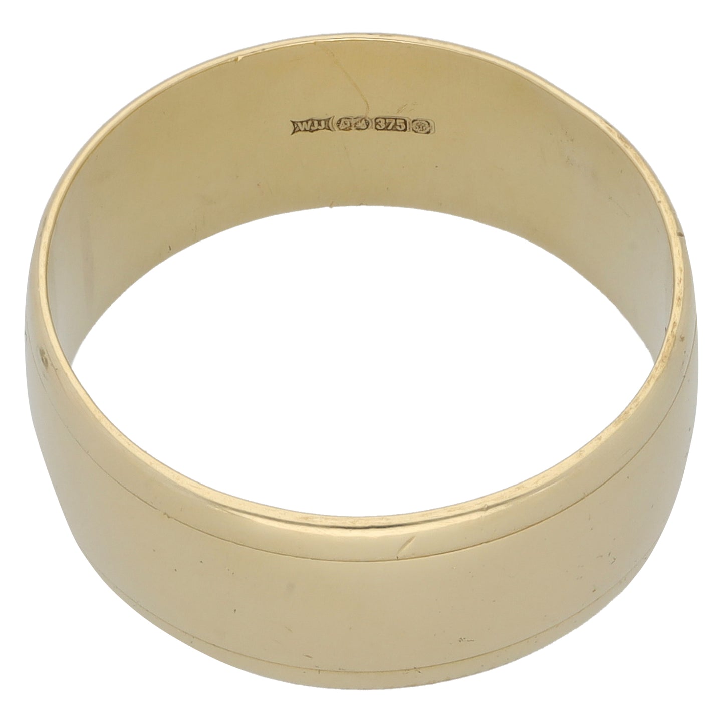 9ct Gold Plain Wedding Ring Size S