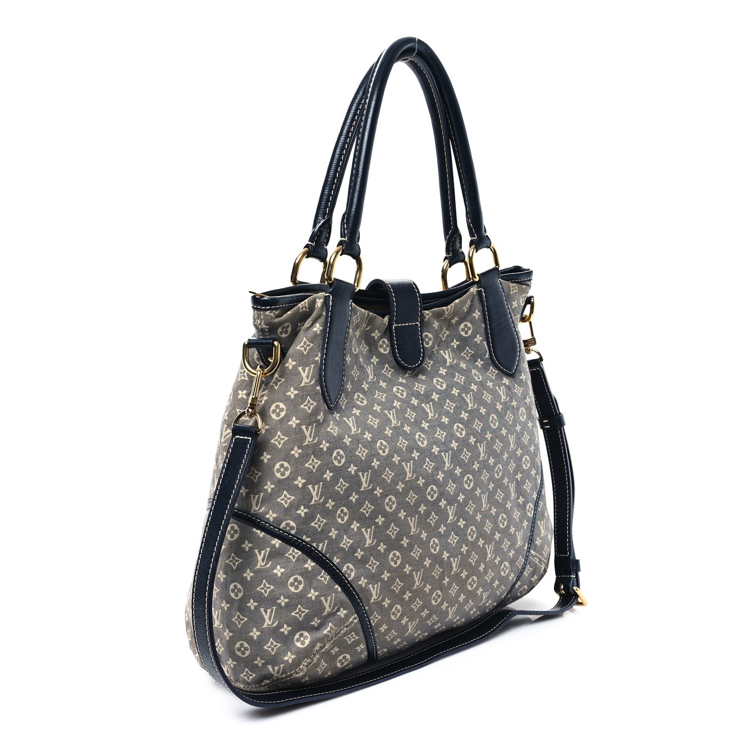 Louis Vuitton Elegie Monogram Mini Lin Coated Canvas Bag - Navy