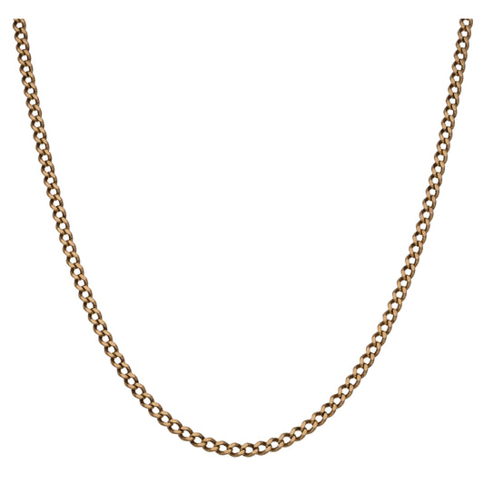 9ct Gold Curb Chain 26"