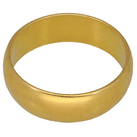 22ct Gold Plain Wedding Ring Size Q