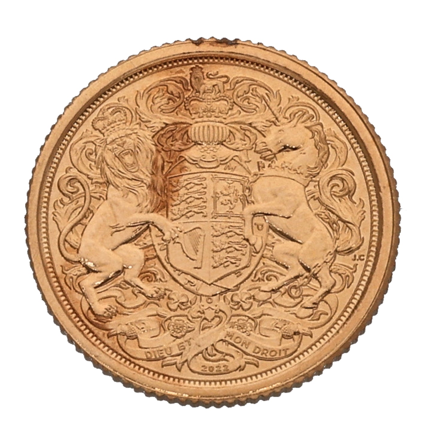 22ct Gold King Charles III Quarter Sovereign Coin 2022