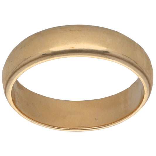 9ct Gold Plain Wedding Ring Size Q