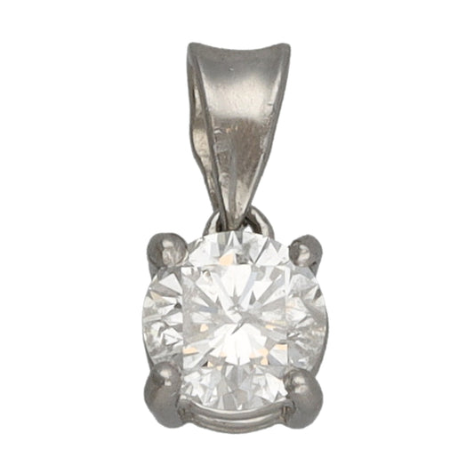 Platinum 0.65ct Diamond Solitaire Pendant