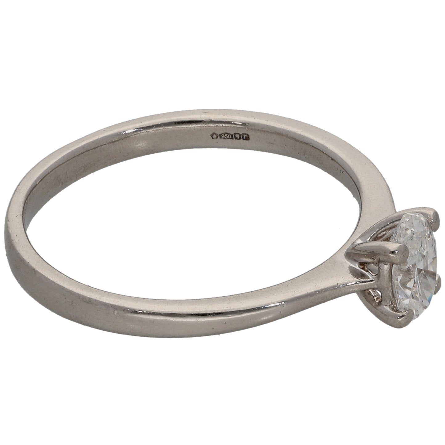 Platinum 0.33ct Diamond Solitaire Ring Size P