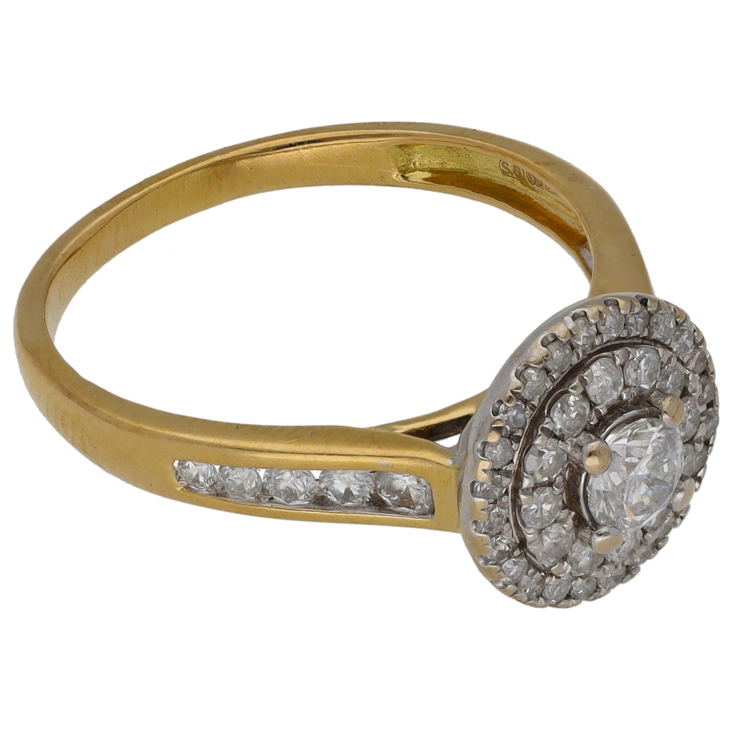 18ct Gold 0.72ct Diamond Cluster Ring Size N