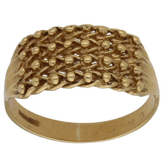 9ct Gold Keeper Ring Size V