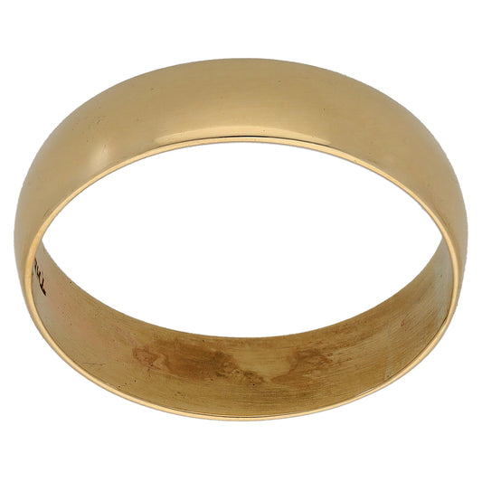 9ct Gold Plain Wedding Ring Size V