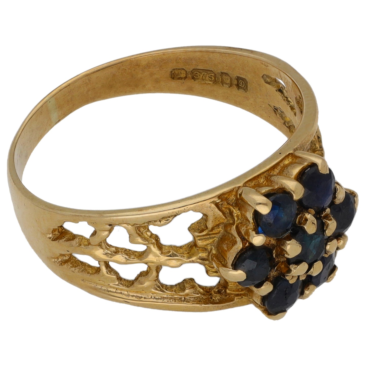 9ct Gold Sapphire Dress/Cocktail Ring Size O
