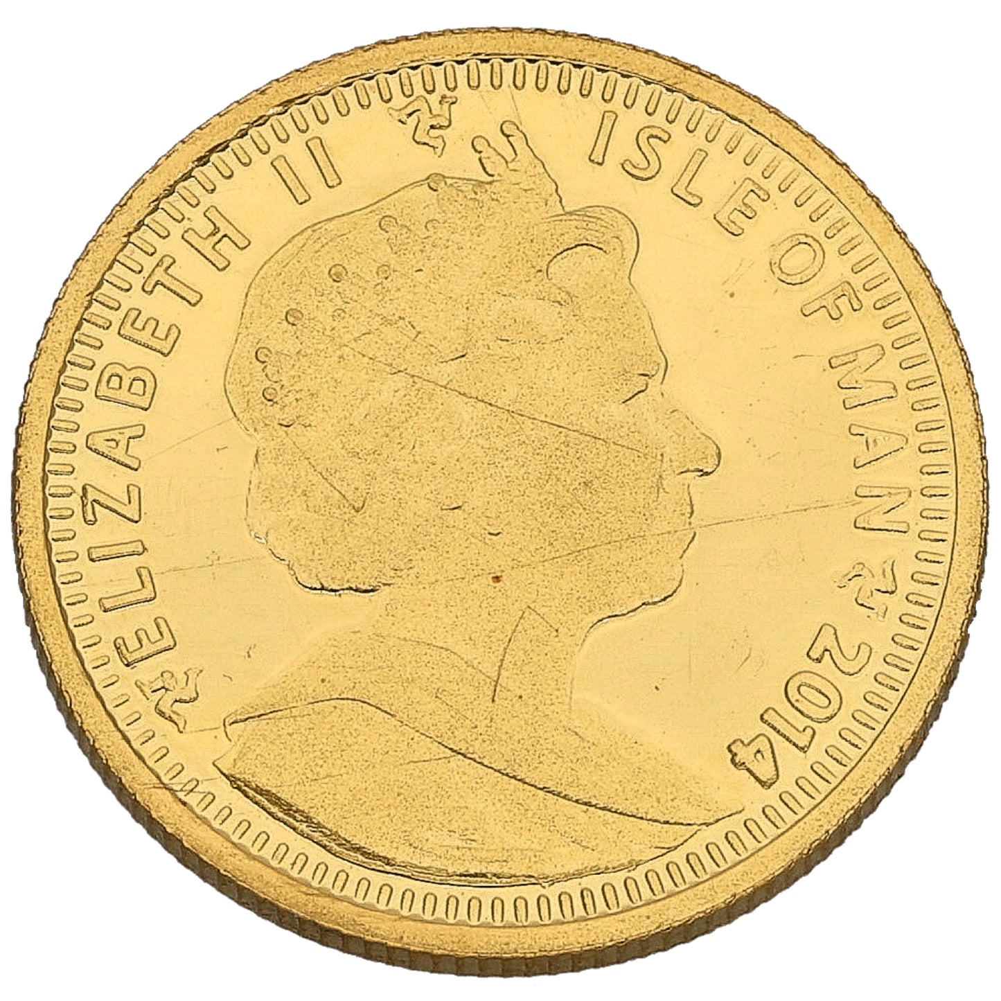 24ct Gold Isle Of Man Angel 1/10 OZ Coin 2014