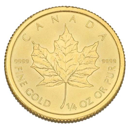 24ct Gold Canada Maple 1/4 OZ Coin 2016