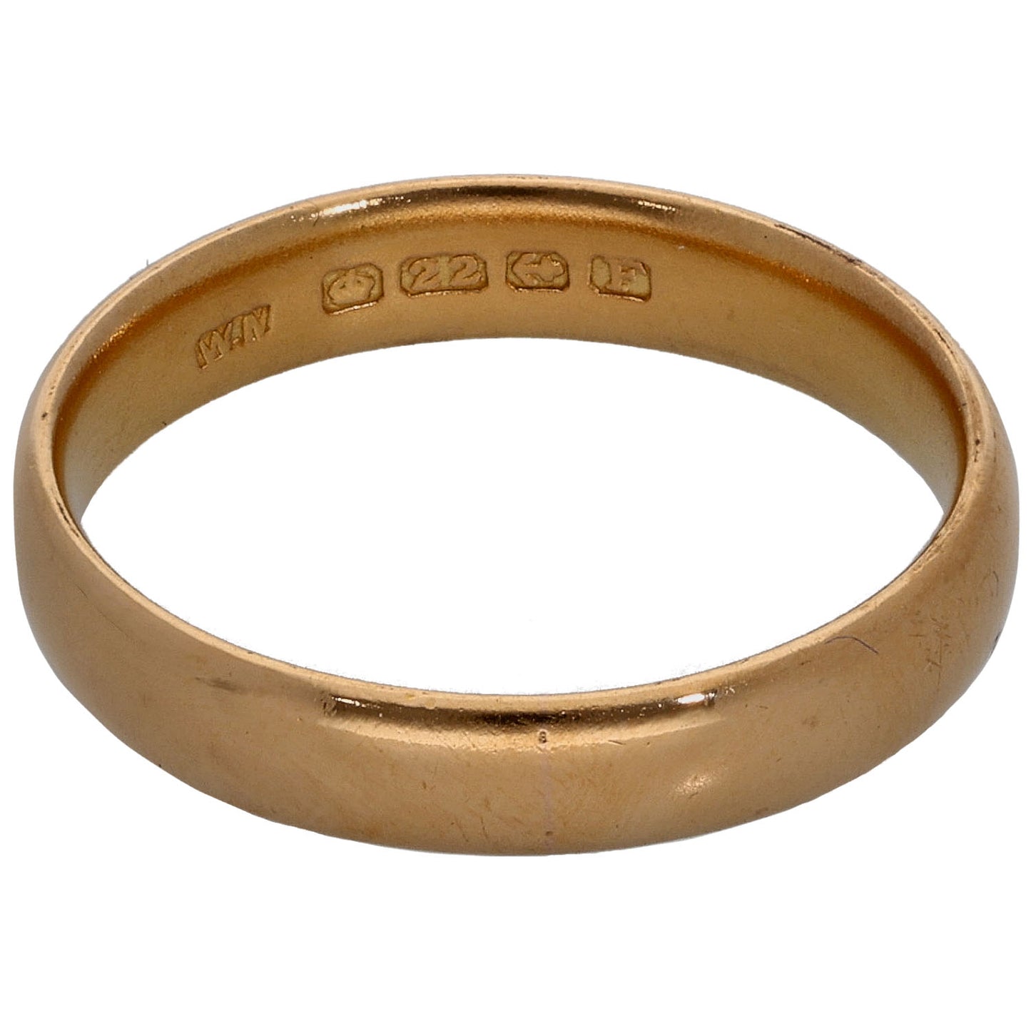 22ct Gold Plain Wedding Ring Size M