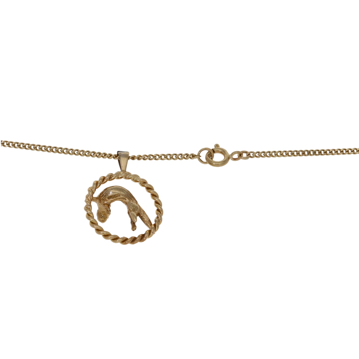 9ct Gold Animal Pendant With Chain