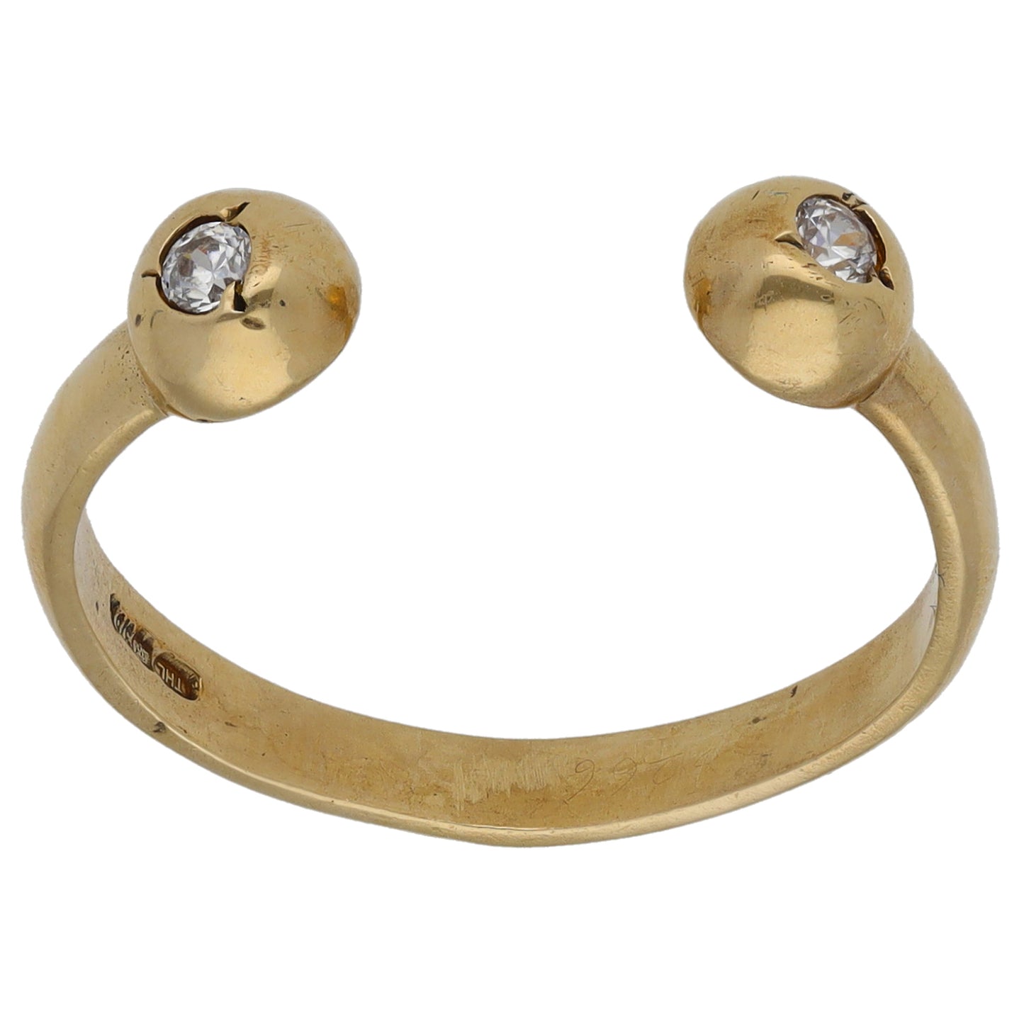 9ct Gold Cubic Zirconia Alternative Ring Size T