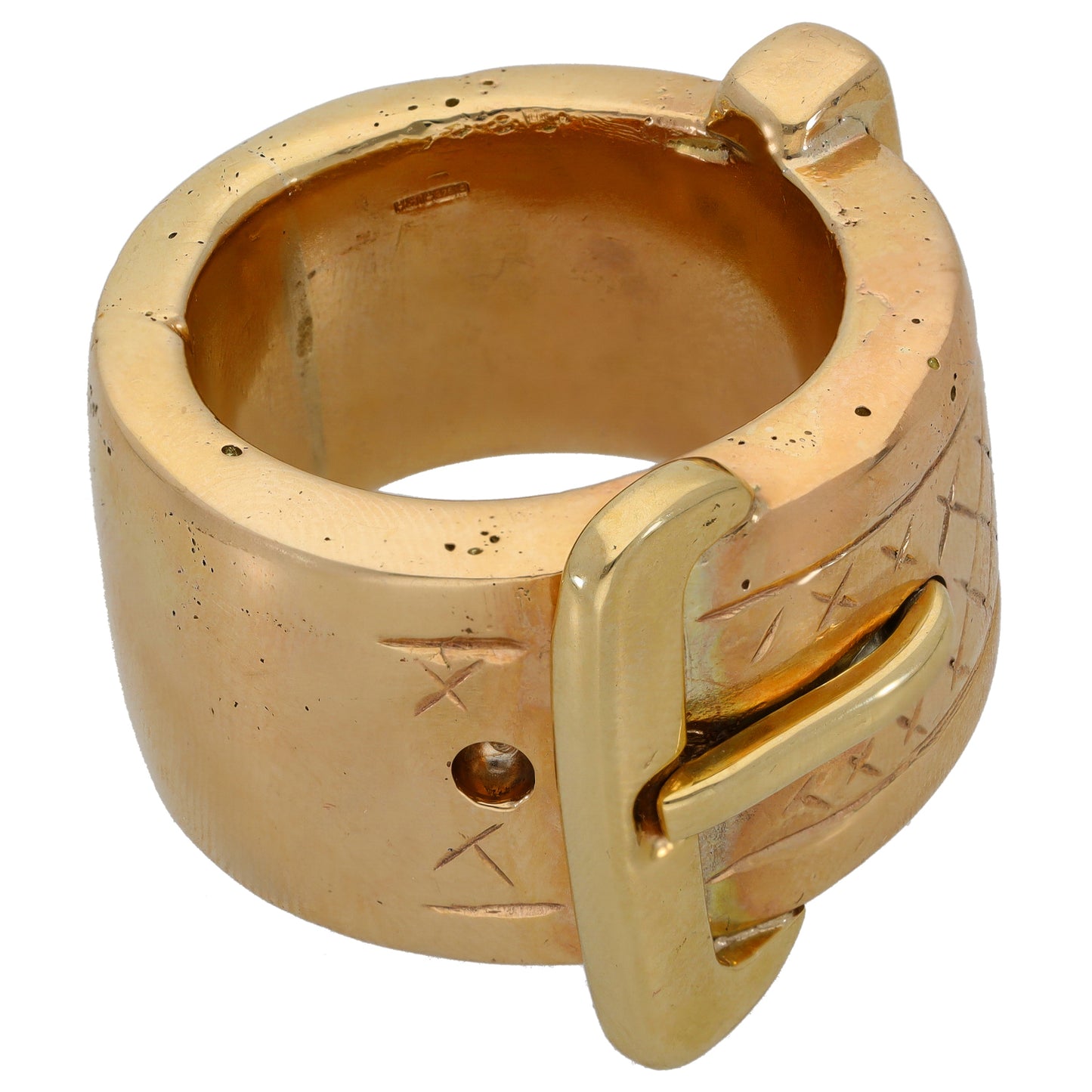 9ct Gold Buckle Ring Size Z+2