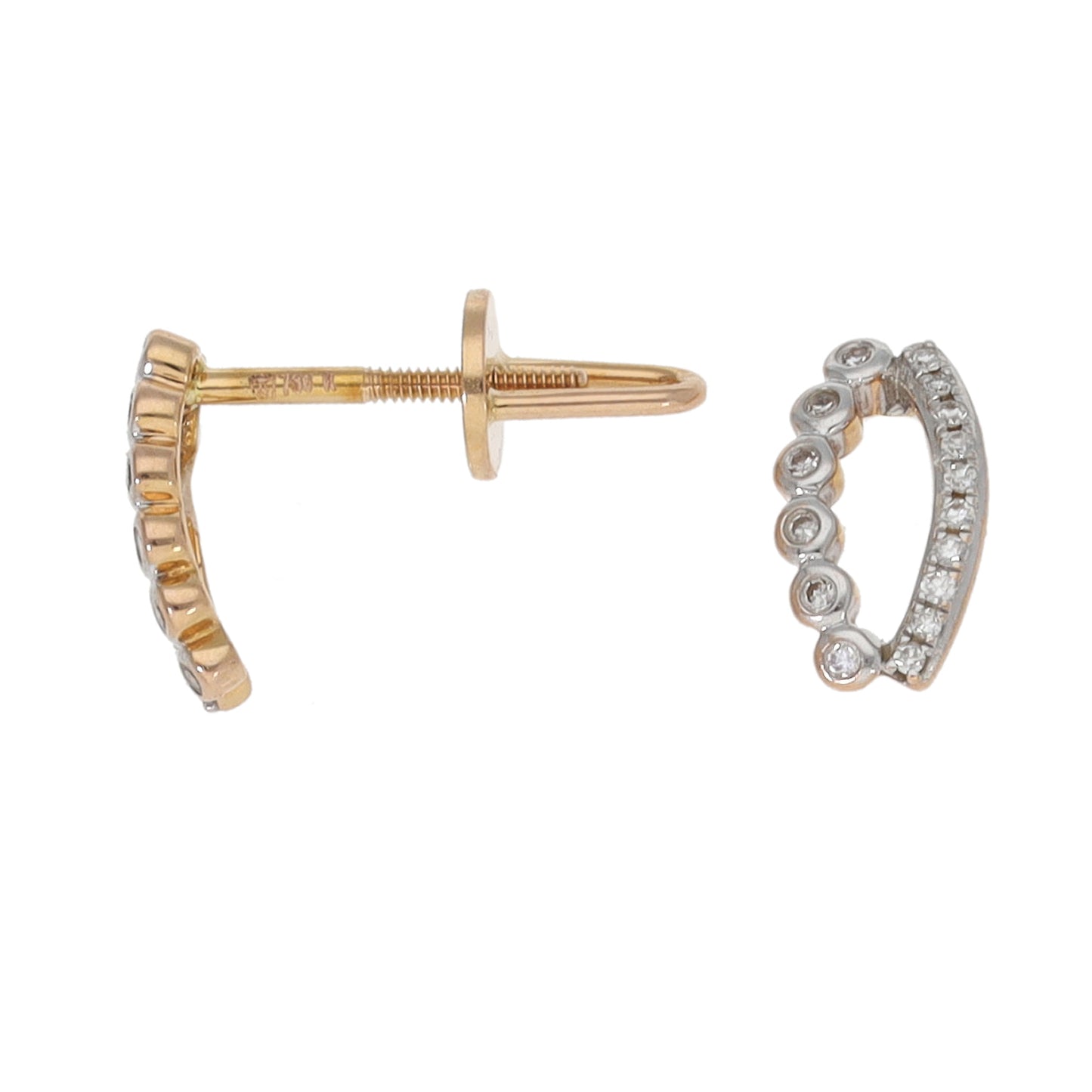 18ct Gold 0.16ct Diamond Alternative Earrings