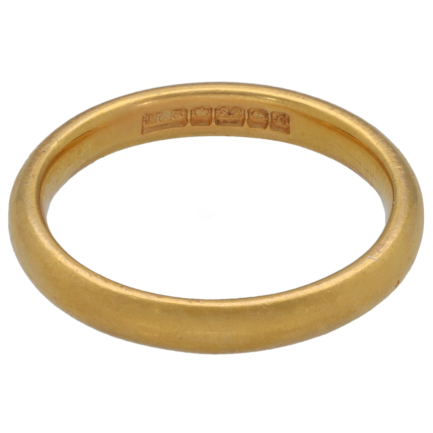 22ct Gold Plain Wedding Ring Size O