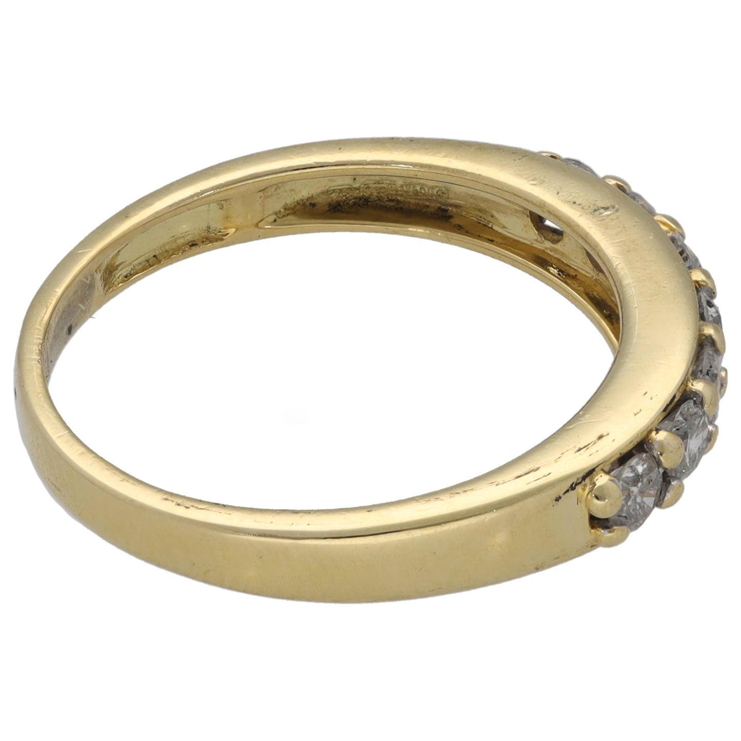 18ct Gold 0.35ct Diamond Half Eternity Ring Size N