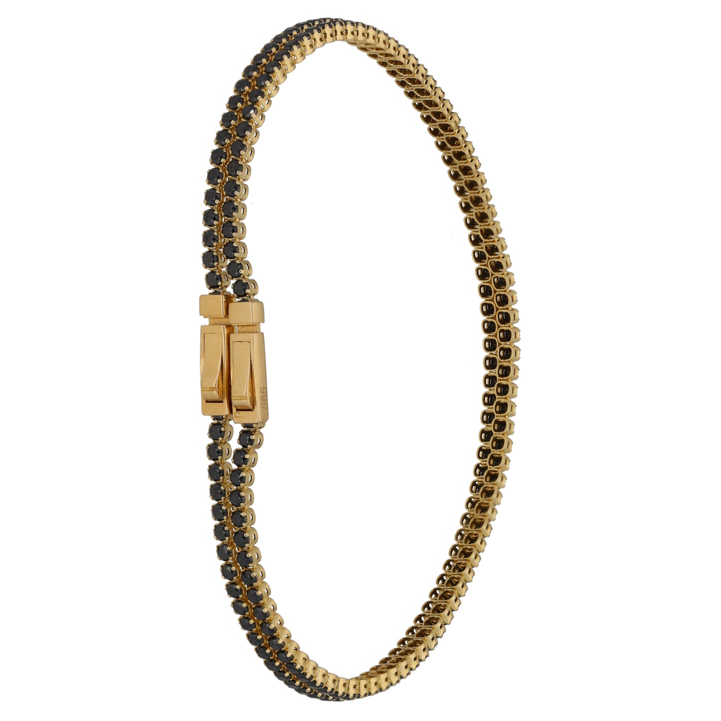 14ct Gold Imitation Gems Line/Tennis Bracelet