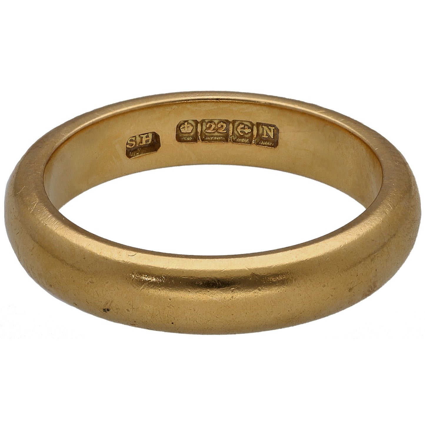 22ct Gold Plain Wedding Ring Size M