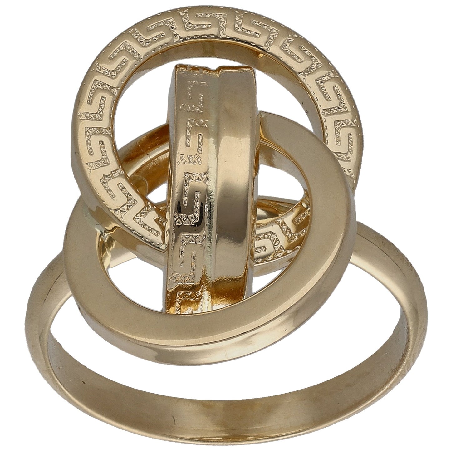 New 14ct Gold Multi Circle Ring