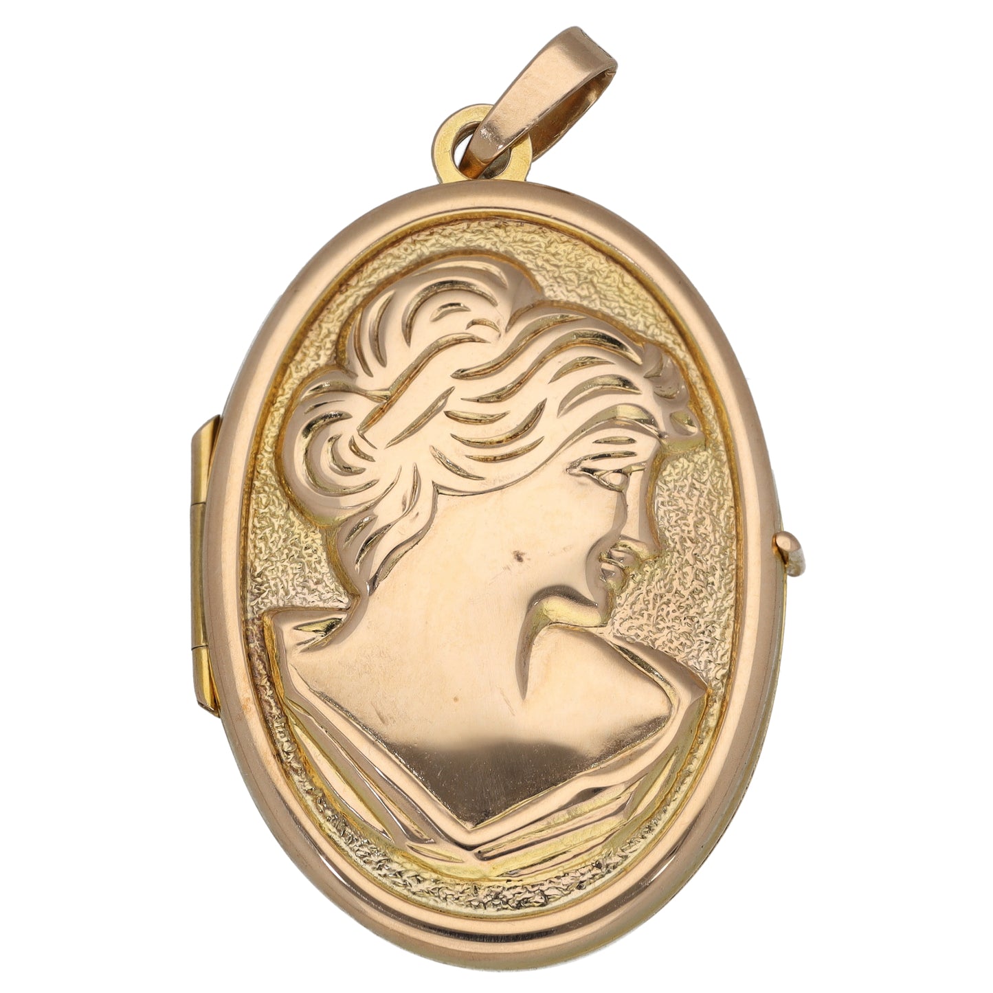 9ct Gold Patterned Locket Pendant