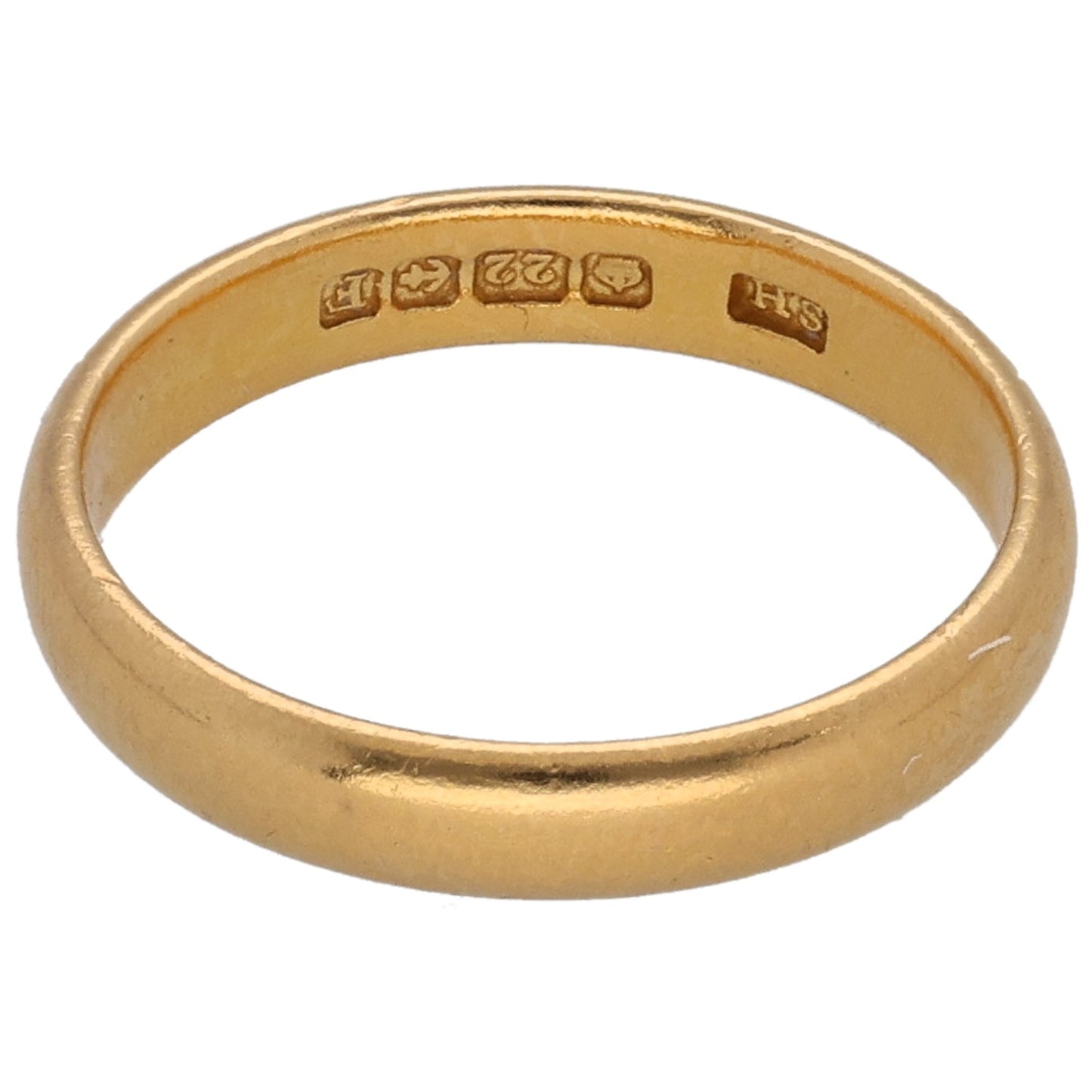 22ct Gold Plain Wedding Ring Size L