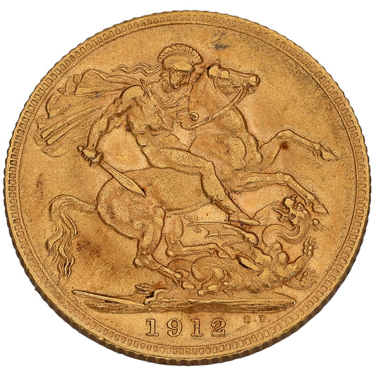 22ct Gold King George V Full Sovereign Coin 1912