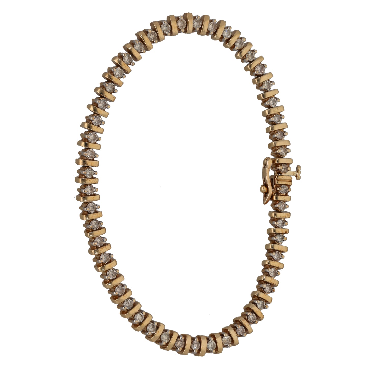 9ct Gold 2.00ct Diamond Line/Tennis Bracelet