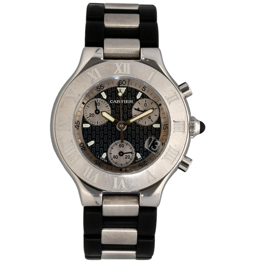 Cartier Chronoscaph 2424 38mm Stainless Steel Watch