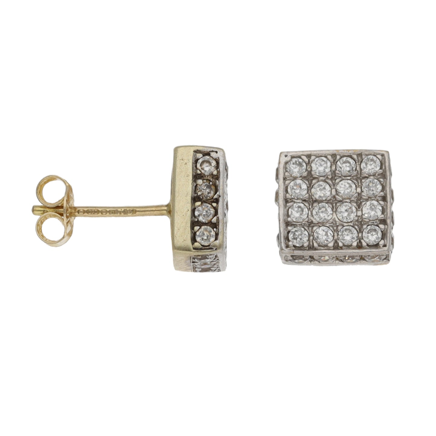 9ct Bicolour Gold 0.64ct Diamond Stud Earrings