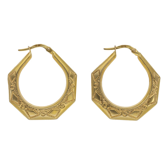 9ct Gold Creole Earrings