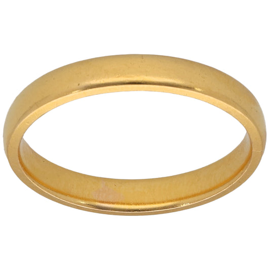 22ct Gold Plain Wedding Ring Size N