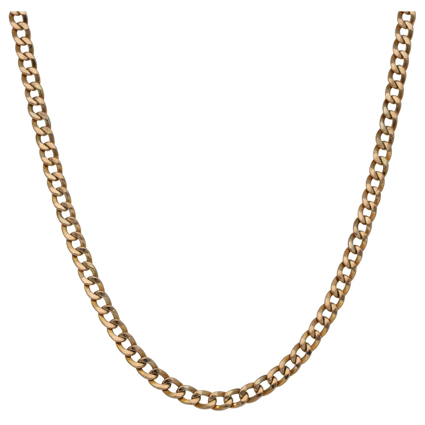 9ct Gold Curb Chain 18"
